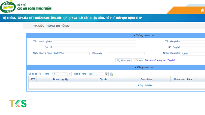 tra cứu công bố sản phẩm