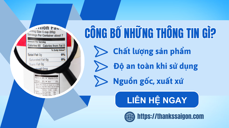 Thông tin cần để công bố sản phẩm